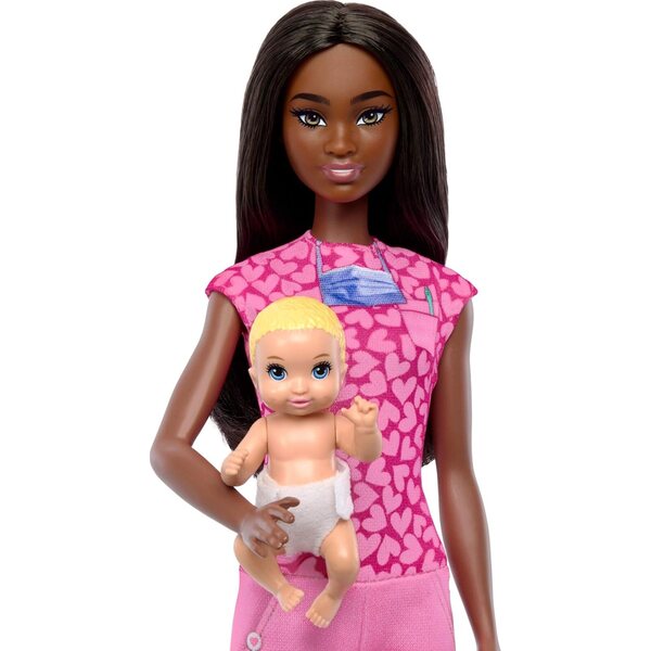 Barbie Baby Doctor mit Baby- und medizinischem Zubehör, Kinderarzt-Rollenspielset