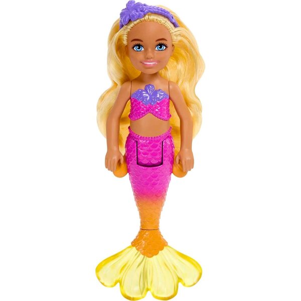 Barbie Meerjungfrau Chelsea 15 cm – gegliederte Meerjungfrauenpuppe mit blonden Haaren