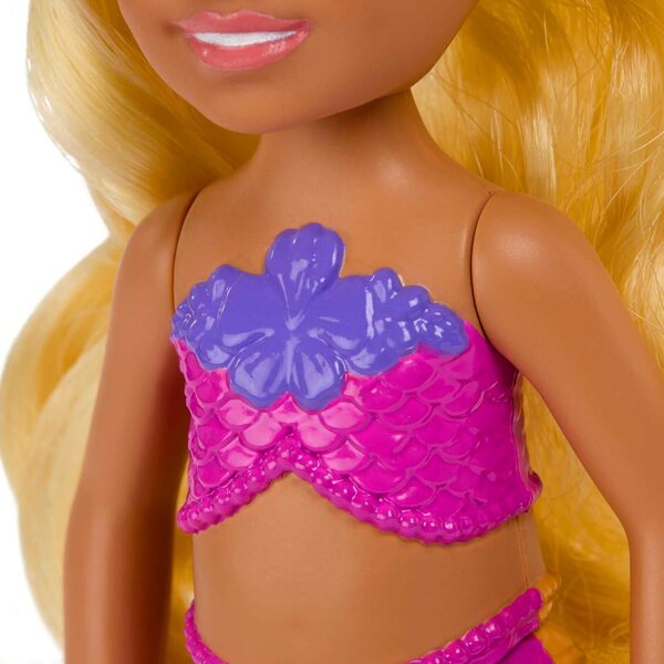 Barbie Meerjungfrau Chelsea 15 cm – gegliederte Meerjungfrauenpuppe mit blonden Haaren