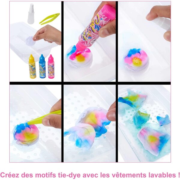 Barbie Fashion Tie-Dye Color Reveal Box-Set mit 2 anpassbaren Puppen und Zubehör