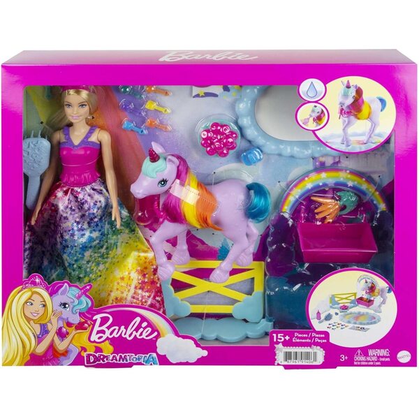 Barbie Dreamtopia Cofanetto Principessa con Licorne e Accessori Magici per Bambini 3+