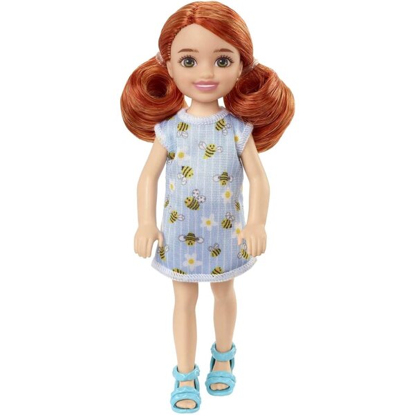 Barbie Chelsea mit roten Haaren und Bienenkleid, kreative Spiele für Kinder ab 3 Jahren