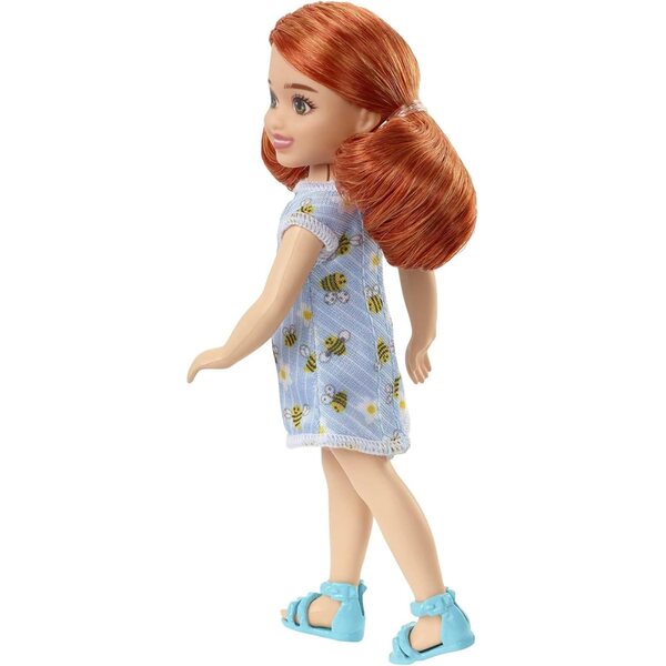 Barbie Chelsea mit roten Haaren und Bienenkleid, kreative Spiele für Kinder ab 3 Jahren