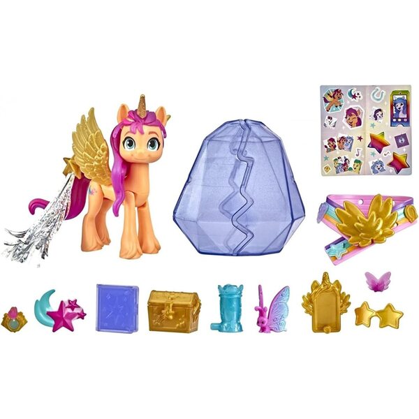 My Little Pony Sunny Starscout Alihorn 7,5 cm mit Überraschungen und Freundesarmband