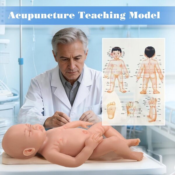 Baby Doll Reborn in silicone 43 cm Occhi chiusi realistici 2,7 kg Carnagione beige YEEFAIRY