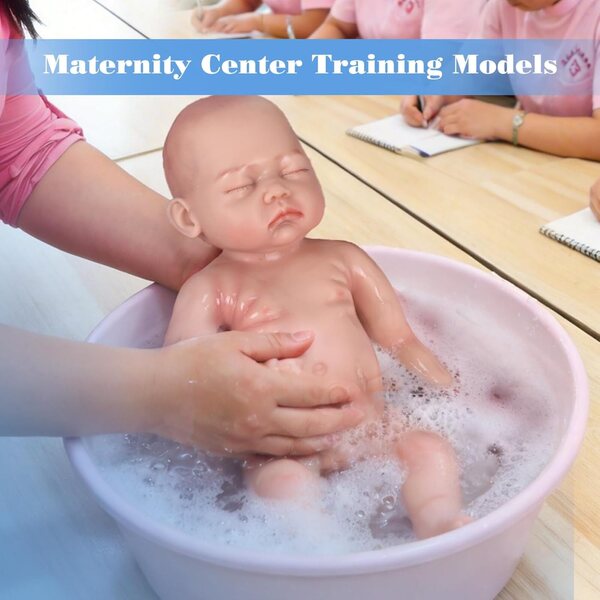 Baby Doll Reborn in silicone 43 cm Occhi chiusi realistici 2,7 kg Carnagione beige YEEFAIRY
