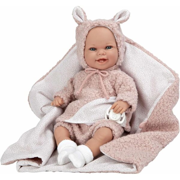 Elegance Arias Baby 35 cm Puppe mit Zubehör und passender Decke
