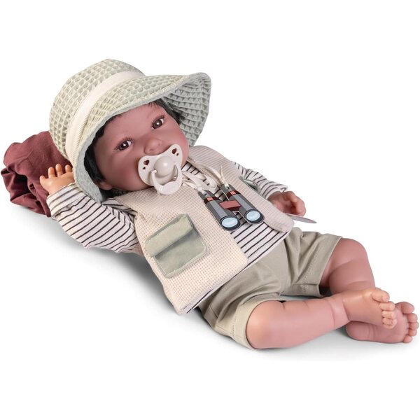 Antonio Juan Pipo Explorer Neugeborenenpuppe 42 cm mit Zubehör – Edition 2024