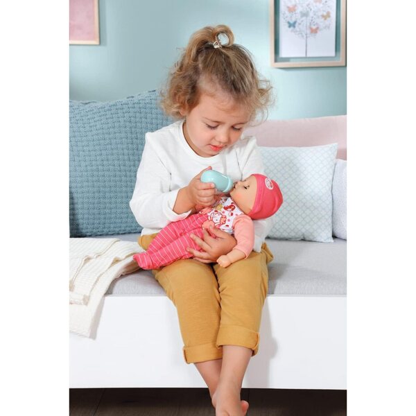 Baby Annabell My First 30 cm – Kuschelpuppe mit Strampler, Mütze und Flasche, für Kinder ab 1 Jahr