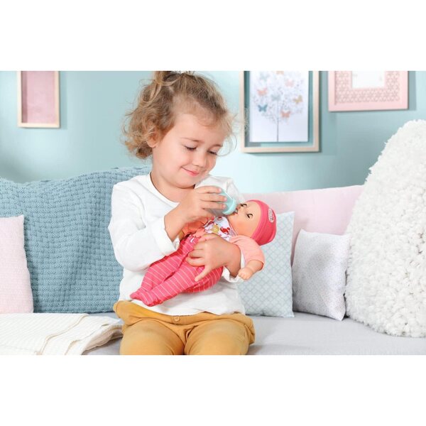 Baby Annabell My First 30 cm – Kuschelpuppe mit Strampler, Mütze und Flasche, für Kinder ab 1 Jahr