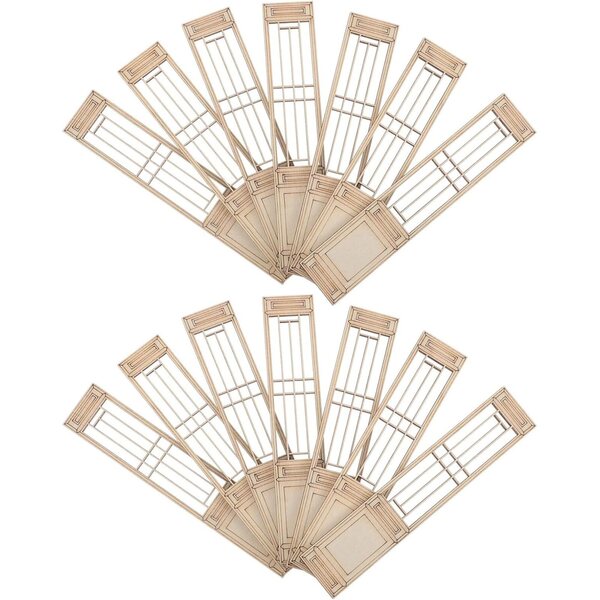 HEMOTON 20 Pezzi Paravento in Legno per Casa delle Bambole Mini Schermo Decorativo Beige