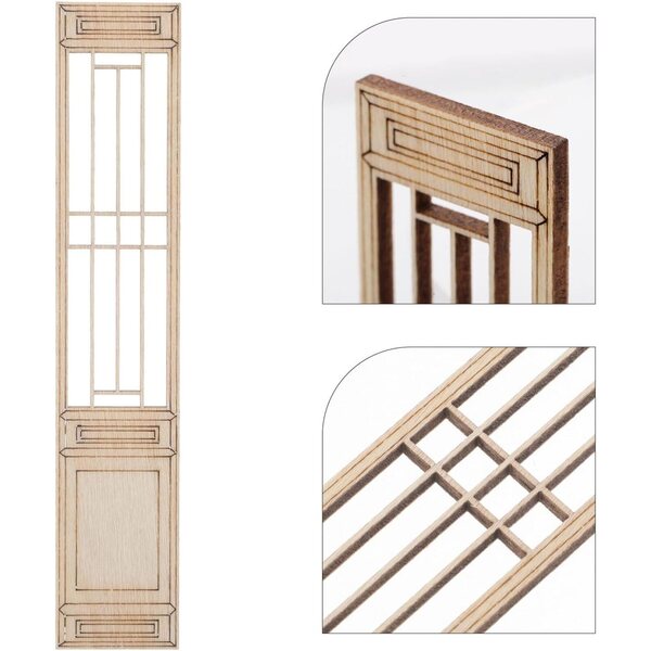 HEMOTON 20 Pezzi Paravento in Legno per Casa delle Bambole Mini Schermo Decorativo Beige