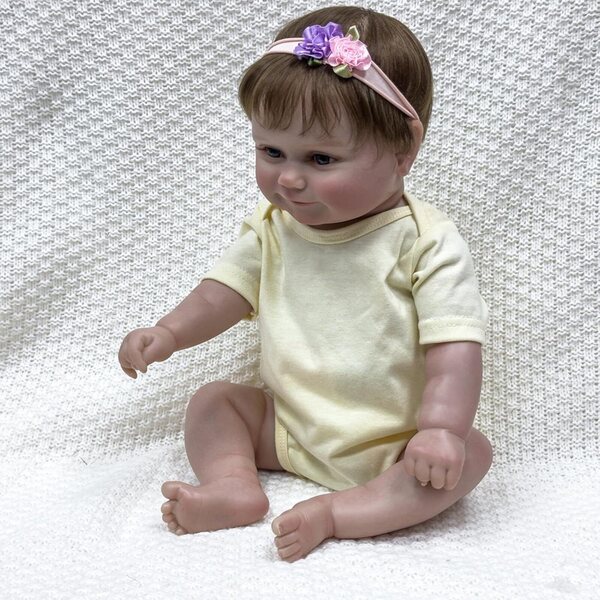 20 Zoll realistische wiedergeborene Puppe mit Silikongelenk und weichem Körper – Baby-Badespielzeug