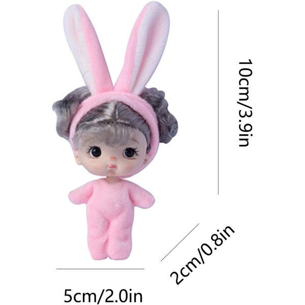 Yusheng Piccola bambole Reborn Realistica in PVC e Peluche - Giocattolo Leggero e Portatile