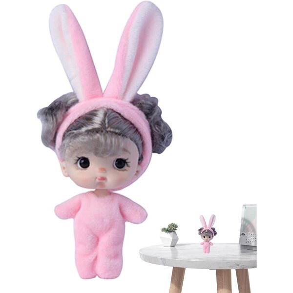 Yusheng Piccola bambole Reborn Realistica in PVC e Peluche - Giocattolo Leggero e Portatile