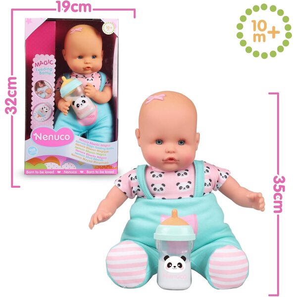 Nenuco-Puppe mit Zauberflasche und verschwindender Flüssigkeit, Lernspiel ab 10 Monaten