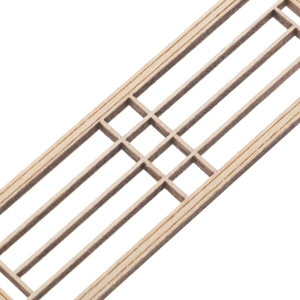 Set 20 Mini Porte in Legno Beige per Casa delle Bambole Stile Cinese Decorativa