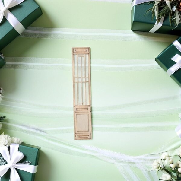 Set 20 Mini Porte in Legno Beige per Casa delle Bambole Stile Cinese Decorativa