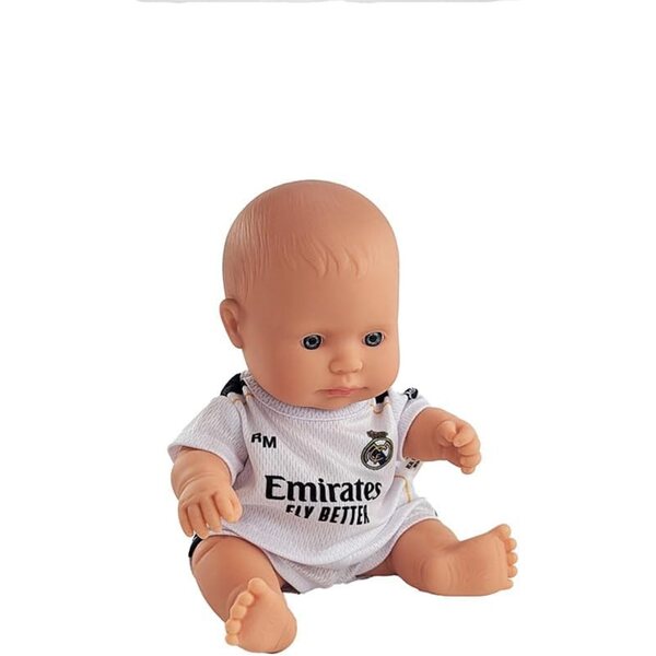 Miniland Real Madrid Puppe 21 cm | Offizielle bewegliche Figur des weißen Teams
