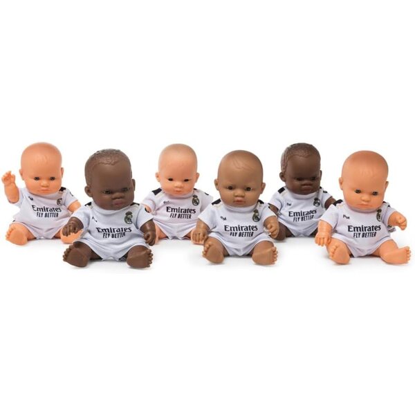 Miniland Real Madrid Puppe 21 cm | Offizielle bewegliche Figur des weißen Teams