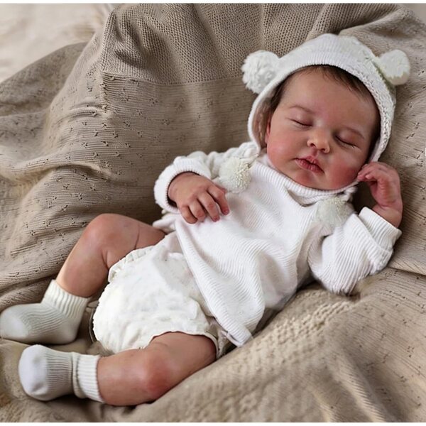 Ganzkörper-Silikon-Reborn-Babypuppe, 50 cm, realistisch, mit komplettem Zubehör