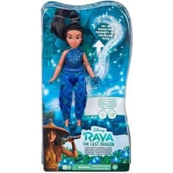 Raya und der letzte Drache Sammlerset: Jeune Raya Puppe mit Tierkarte