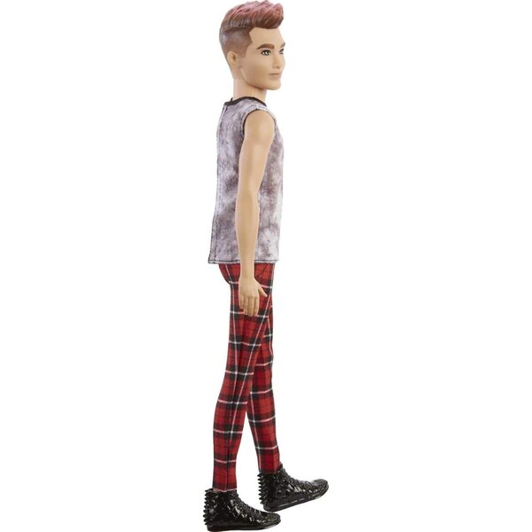 Barbie Fashionistas Ken mit braunen und rosa Haaren, trendigem Look und Accessoires