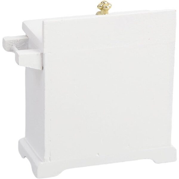 Mobiletto per Lavabo Casa delle Bambole in Legno Betulla con Doppia Anta Bianco