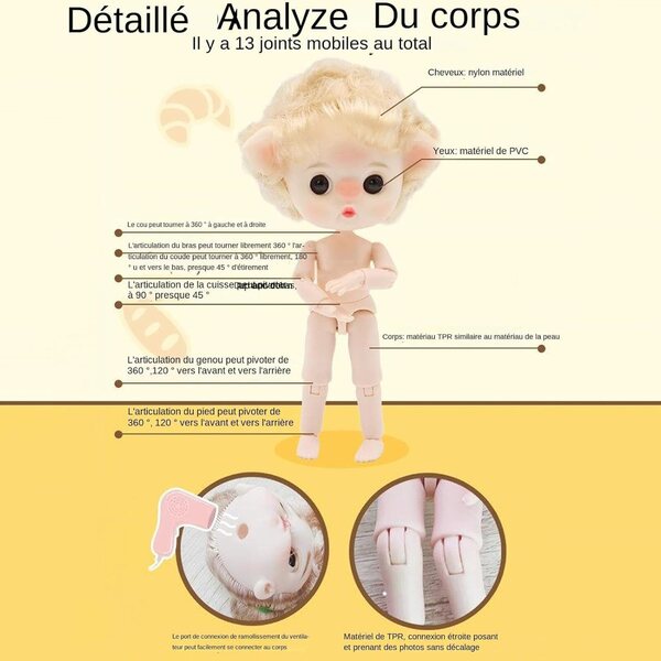Gelenkige Anime-BJD-Puppen aus PVC und TPR – Dekoration und kreatives Spielen