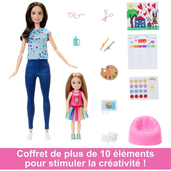 Barbie Art-terapeuta con bambole accessori per gioco emozionale e creativo dai 3 anni