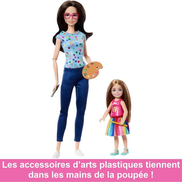 Barbie Art-terapeuta con bambole accessori per gioco emozionale e creativo dai 3 anni