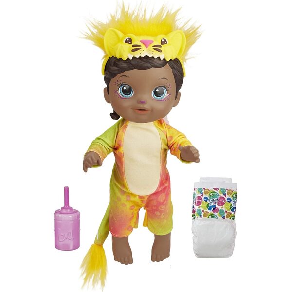 Baby Alive Rainbow Felines: Löwenpuppe, die trinkt und pinkelt, mit Zubehör, ab 3 Jahren