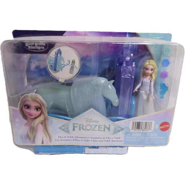 Disney Frozen Elsa und Nokk Pferd mit Ice Haven-Spiel und Zubehör – Storytime-Spiel