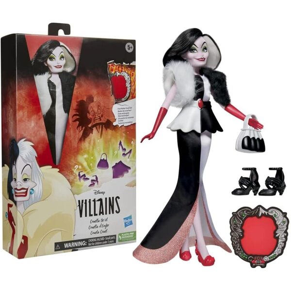 Disney Princess Schurken Cruella – Puppe 28 cm böser Charakter Hasbro
