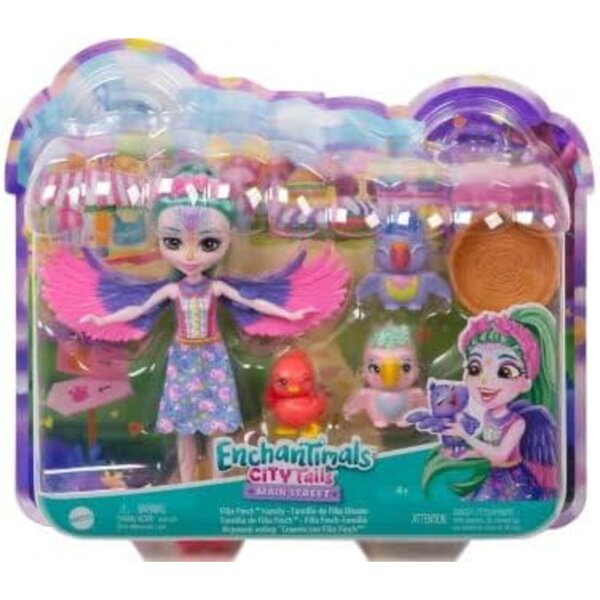 Tropic Family Set mit Filia und 3 kleinen Vögeln – 15 cm große Puppen und Mini-Tierfiguren