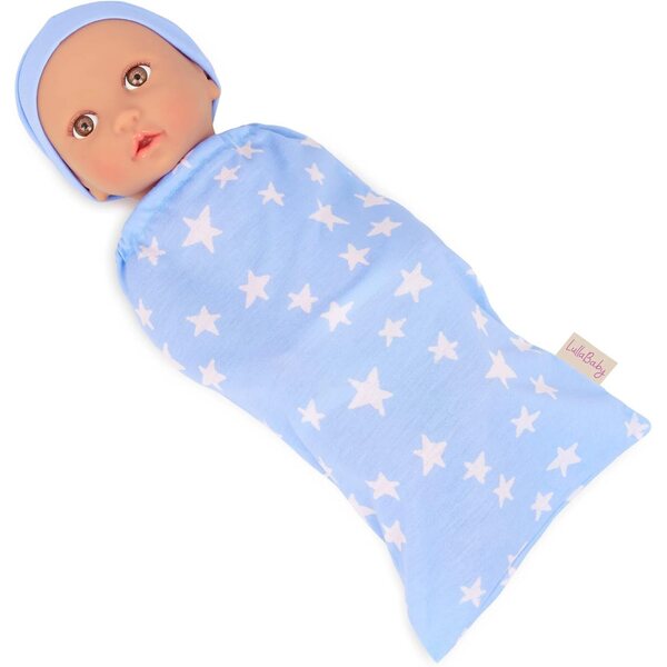 LullaBaby Bambole gemelle realistiche da 36 cm con sacchi nanna stellati e floreali - dai 2 anni in su