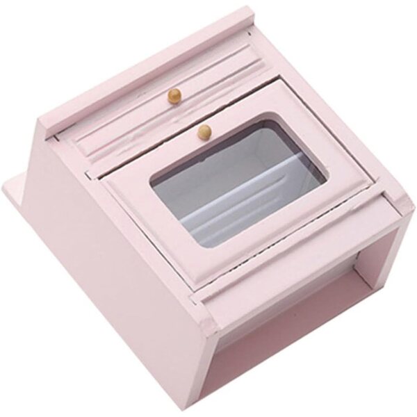 Mini Fornello in Legno Rosa per Casa delle Bambole - Accessorio Creativo e Resistente