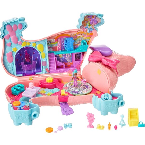 Polly Pocket Puppy Party: kompaktes Hundeparty-Spiel für Kinder ab 4 Jahren