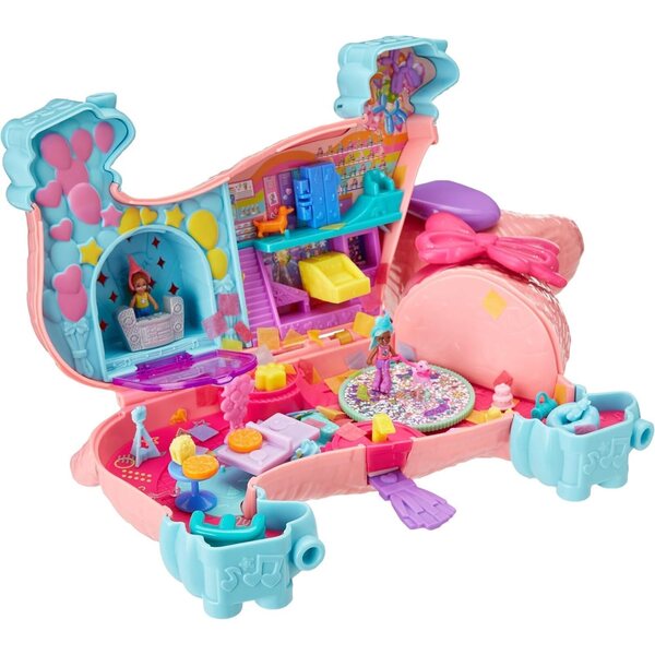 Polly Pocket Puppy Party: kompaktes Hundeparty-Spiel für Kinder ab 4 Jahren