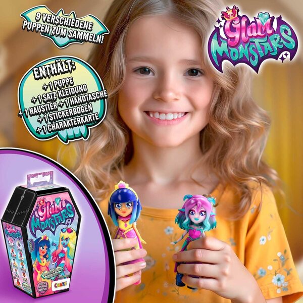 Craze Glam MONSTARS – bewegliche Gothic-Puppe mit einzigartigem Outfit und Accessoires