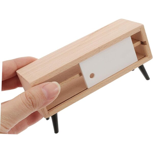 Mini Mobile TV per Casa delle Bambole in Legno e Plastica, Set Decorativo Realistico