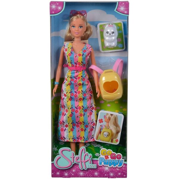 bambole Steffi Love GoGo 29 cm con cane e zaino – Gioco per bambini 3+ anni