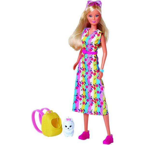 bambole Steffi Love GoGo 29 cm con cane e zaino – Gioco per bambini 3+ anni