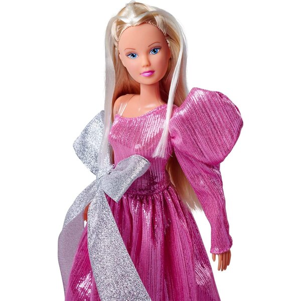 Steffi Love Bow Mazing - Bambola Elegante in Abito da Sera con Fiocco, 29 cm, da 3 Anni