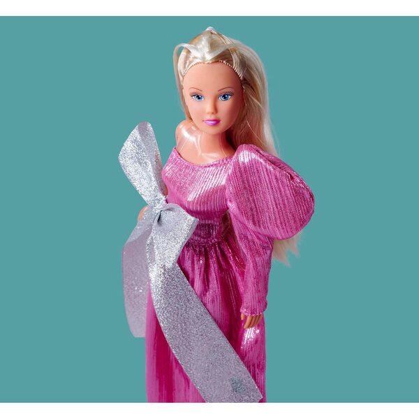 Steffi Love Bow Mazing - Bambola Elegante in Abito da Sera con Fiocco, 29 cm, da 3 Anni