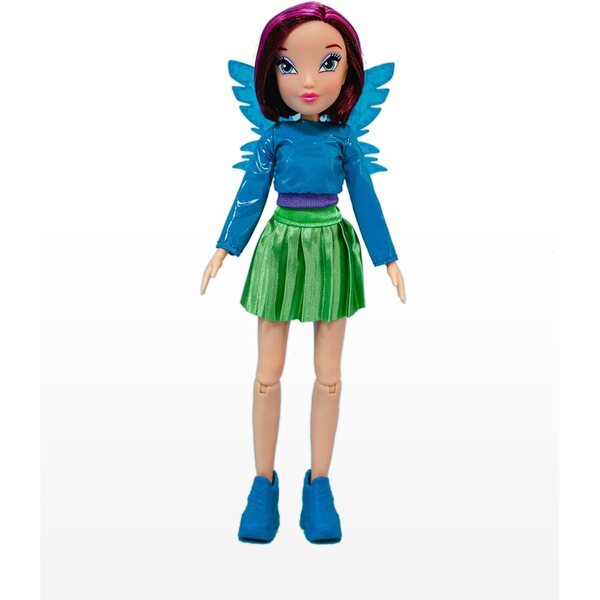 Bizak Winx Tecna Puppen 24 cm mit 7 Gelenken und abnehmbaren Flügeln