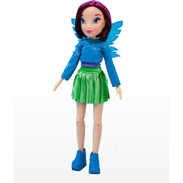 Bizak Winx Tecna Puppen 24 cm mit 7 Gelenken und abnehmbaren Flügeln