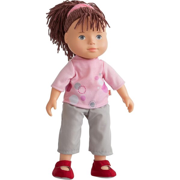 HABA LYA - bambole Bambina Lavable 32cm con Capelli Coiffabili e Vestiti Velcro