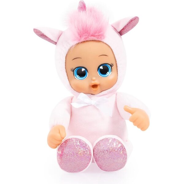 Lustige Babypuppen 30 cm mit weichem Körper und flauschigem Einhornkostüm für Kinder