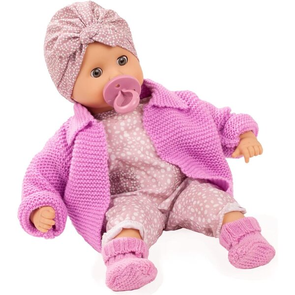 Götz Muffin Soft Mood Neugeborenenpuppe, 33 cm, weicher Körper, blaue Augen geschlossen, 7-teiliges Set